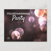 Majestic Bokeh Lights, Housewarming Party Invite Uitnodiging Briefkaart (Voorkant)