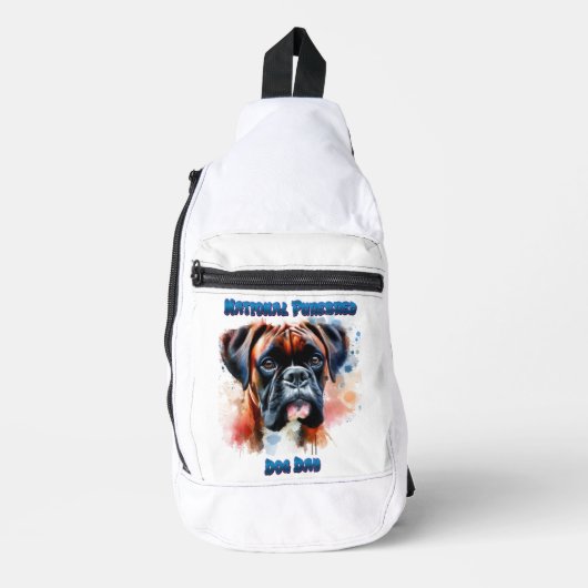Majestic Boxer Dog Honours Purebred Day Sling Bag (Voorkant)