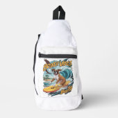 Majestic Boxer Hond Surfen Sling Bag (Voorkant)