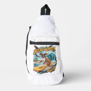 Majestic Boxer Hond Surfen Sling Bag