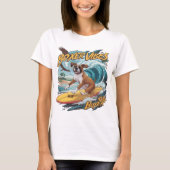 Majestic Boxer Hond Surfen T-shirt (Voorkant)