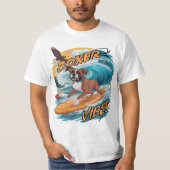 Majestic Boxer Surfer Verovering Waves T-shirt (Voorkant)
