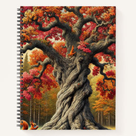 Majestic Brown Autumn Oak Tree Notitieboek
