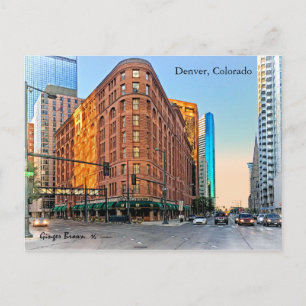 Majestic Brown Palace Hotel at Sunset, Denver, CO Briefkaart