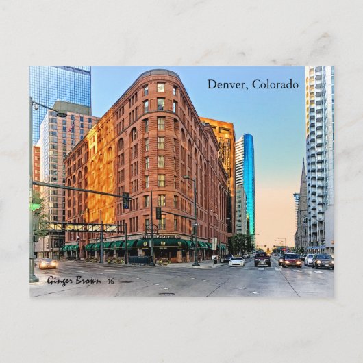 Majestic Brown Palace Hotel at Sunset, Denver, CO Briefkaart (Voorkant)