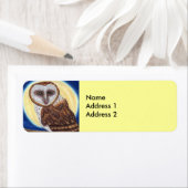 Majestic Bruine Gevlekte Uil Maan Etiket (Insitu)