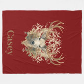 Majestic Buck - Aangepaste naam Fleece Deken (Voorkant (Horizontaal))