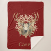 Majestic Buck - Aangepaste naam Sherpa Deken (Voorkant)
