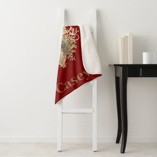 Majestic Buck - Aangepaste naam Sherpa Deken (In situ)