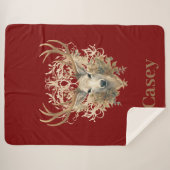 Majestic Buck - Aangepaste naam Sherpa Deken (Voorkant (horizontaal))