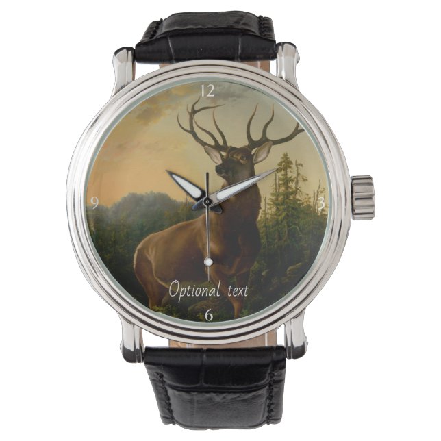 Majestic Buck in bergen Horloge (Voorkant)