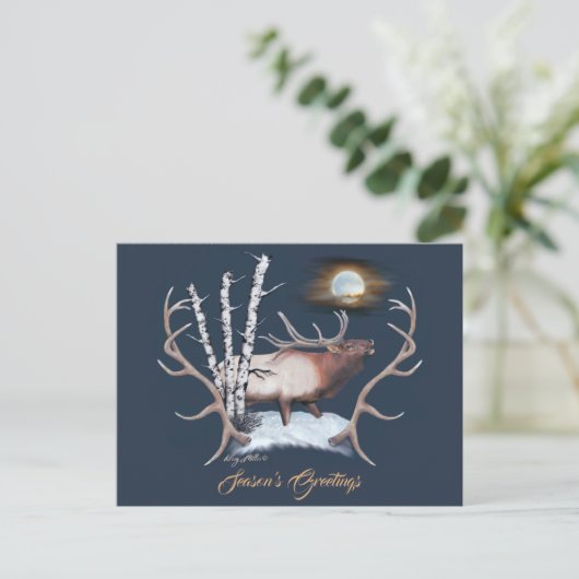 Majestic Bull Elk Briefkaart (Staand voorkant)