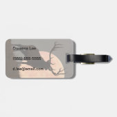 Majestic Bull Elk en Full Moon Rise Bagagelabel (Achterkant horizontaal)