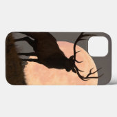 Majestic Bull Elk en Full Moon Rise Case-Mate iPhone Case (Achterkant (horizontaal))