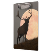 Majestic Bull Elk en Full Moon Rise Klembord (Links)