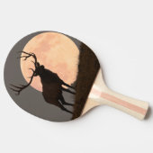 Majestic Bull Elk en Full Moon Rise Tafeltennisbatje (Zijkant)