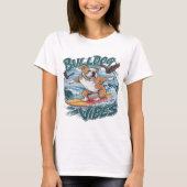 Majestic Bulldog Surfer Surfen T-shirt (Voorkant)