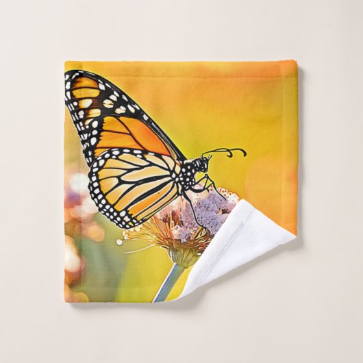 Majestic Butterfly Close Up Design Bad Handdoek (Wasdoekje)