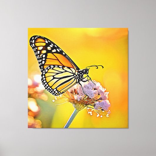 Majestic Butterfly Close Up Design Canvas Afdruk (Voorkant)
