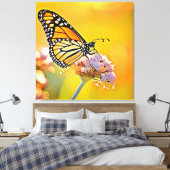 Majestic Butterfly Close Up Design Canvas Afdruk (Insitu (Slaapkamer))