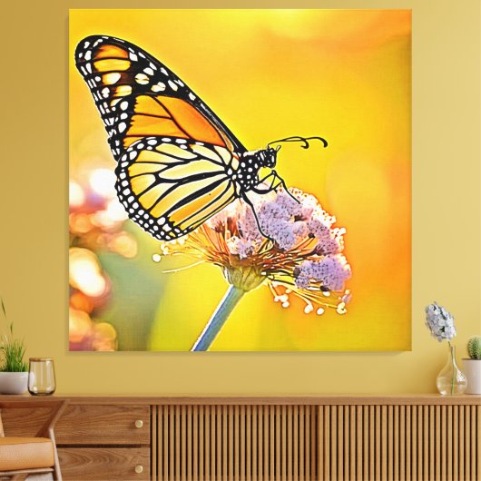 Majestic Butterfly Close Up Design Canvas Afdruk (Insitu (Woonkamer))