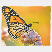 Majestic Butterfly Close Up Design Fleece Deken (Voorkant (Horizontaal))