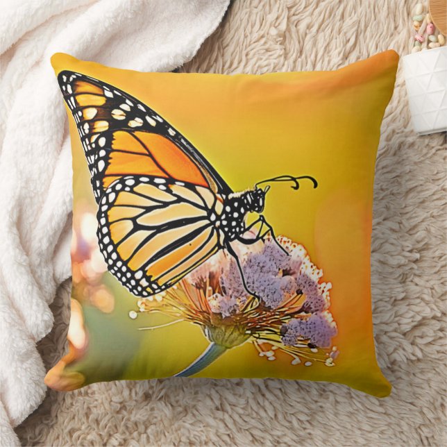 Majestic Butterfly Close Up Design Kussen (Deken)