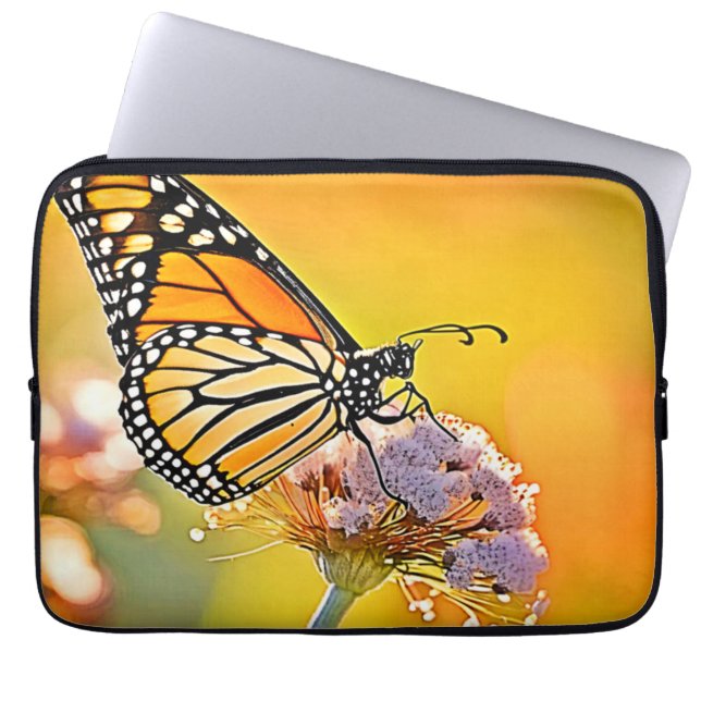 Majestic Butterfly Close Up Design Laptop Sleeve (Voorkant)