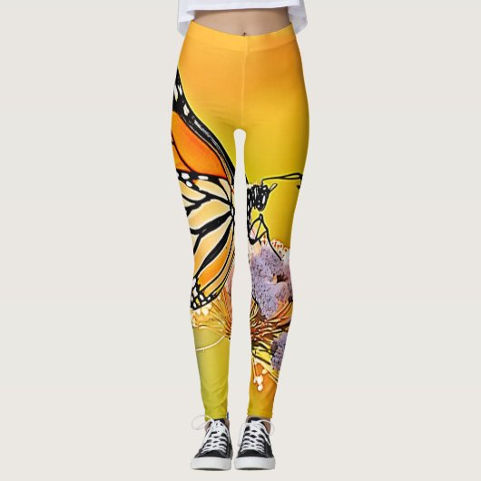 Majestic Butterfly Close Up Design Leggings (Voorkant)