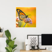 Majestic Butterfly Close Up Design Poster (Thuiskantoor)