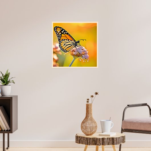 Majestic Butterfly Close Up Design Poster (Woonkamer 3)