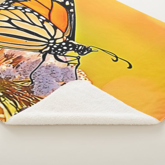 Majestic Butterfly Close Up Design Sherpa Deken (3/4)