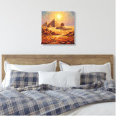 Majestic Cairo Pyramids and Sphinx Canvas Afdruk (Insitu (Slaapkamer))
