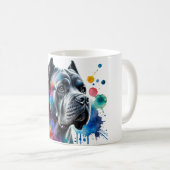 Majestic Cane Corso Waterverf Art Mok (Voorkant rechts)