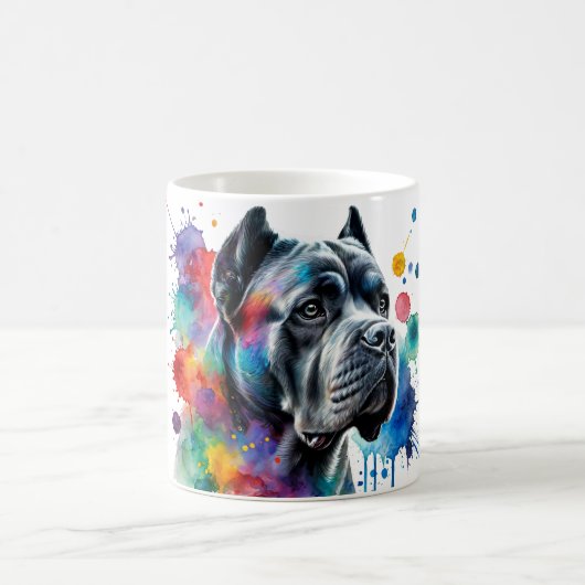 Majestic Cane Corso Waterverf Art Mok (Center)