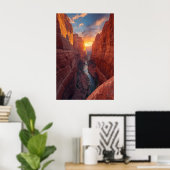Majestic Canyon Sunset - Natuur landschap Poster (Thuiskantoor)