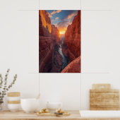 Majestic Canyon Sunset - Natuur landschap Poster (Keuken)