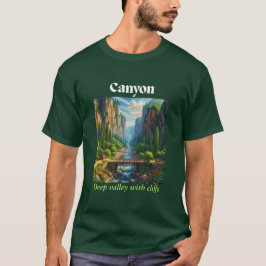 Majestic Canyon Valley Landscape - Natuur Lover's T-shirt