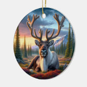 Majestic Caribou Keepsake Keramisch Ornament (Links)