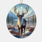 Majestic Caribou Keepsake Keramisch Ornament (Links)