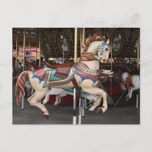 Majestic carrousel paard. briefkaart (Voorkant)