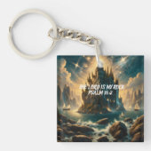 Majestic Castle Rising THE LORD IS MIJN ROTS Sleutelhanger (Voorkant)