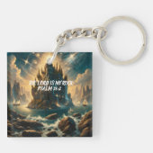 Majestic Castle Rising THE LORD IS MIJN ROTS Sleutelhanger (Achterkant)