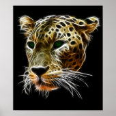 Majestic Cat Leopard Head Poster (Voorkant)