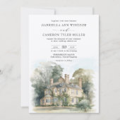 Majestic Chateau English Manor Destination Wedding Kaart (Voorkant)