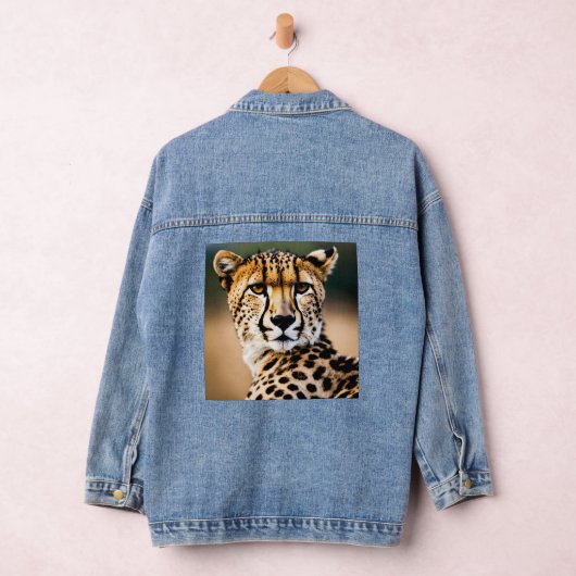 Majestic Cheetah – Speed and Grace of the Savannah Denim Jacket (Hangar)