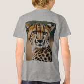 Majestic Cheetah – Speed and Grace of the Savannah Tri-Blend Shirt (Achterkant)