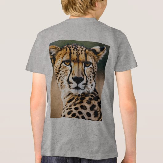 Majestic Cheetah – Speed and Grace of the Savannah Tri-Blend Shirt (Achterkant)