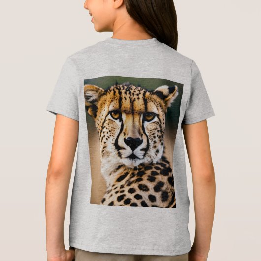 Majestic Cheetah – Speed and Grace of the Savannah Tri-Blend Shirt (Achterkant)