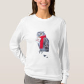 Majestic Christmas Owl Snowy Winter T-Shirt (Voorkant)